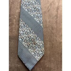 Vtg 60s 70s Mens Tie‎ Wide Polyester Necktie Midcentury Disco Blue Andhurst
